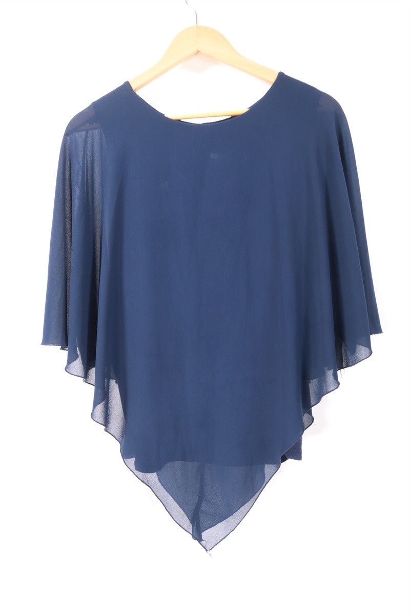 חולצה אה סימטרית בכחול- M-L