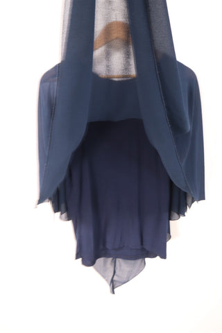 חולצה אה סימטרית בכחול- M-L