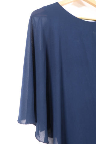 חולצה אה סימטרית בכחול- M-L