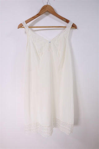 שמלת וינטיג קומבינזון תחרה בשמנת- L-XL