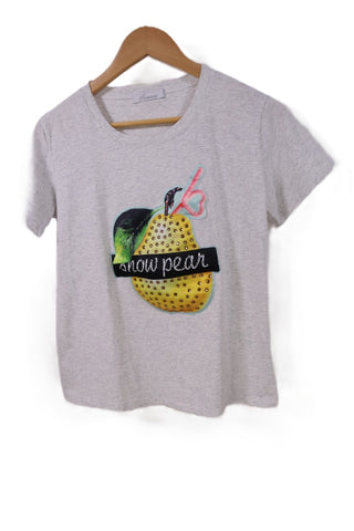 חולצת טי שרט אגס עם ניטים-S-M