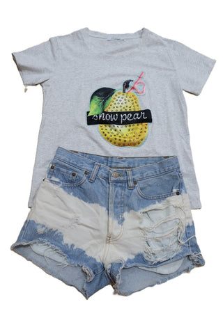 חולצת טי שרט אגס עם ניטים-S-M