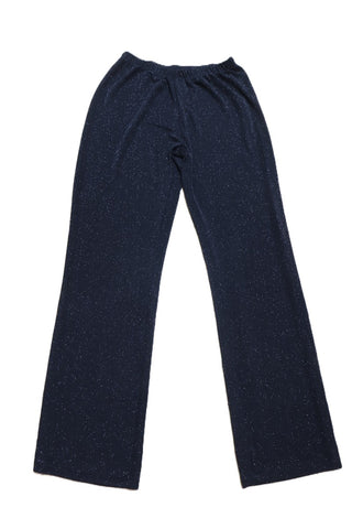 חליפת מכנסיים אלגנטית בשחור מנצנץ- L