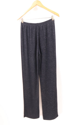 חליפת מכנסיים אלגנטית בשחור מנצנץ- L