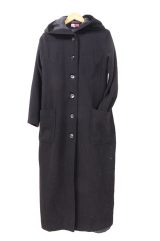 מעיל וינטיג ארוך בשחור-L