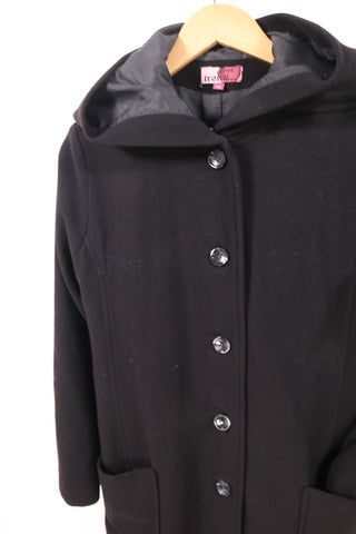 מעיל וינטיג ארוך בשחור-L