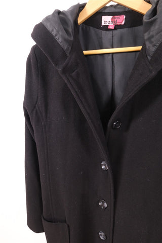 מעיל וינטיג ארוך בשחור-L