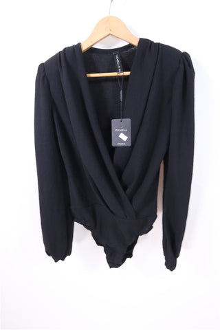 בגד גוף חדש מעטפת בשחור- M