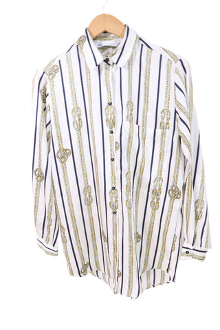 חולצת טוניקה  ZARA שרשראות וחבלים-XS-S