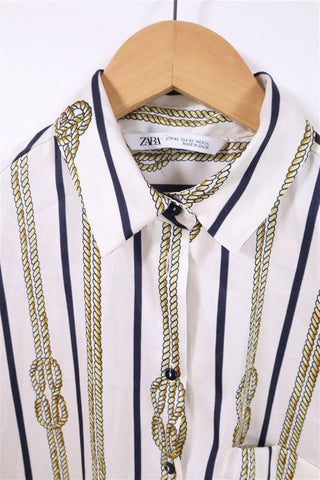 חולצת טוניקה  ZARA שרשראות וחבלים-XS-S