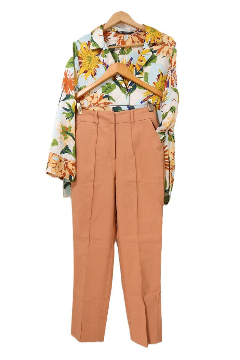 מכנסי סיגר בחום פודרה- XS