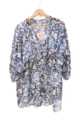 חולצת שיפון חדשה בסטייל אתני- L-XXL