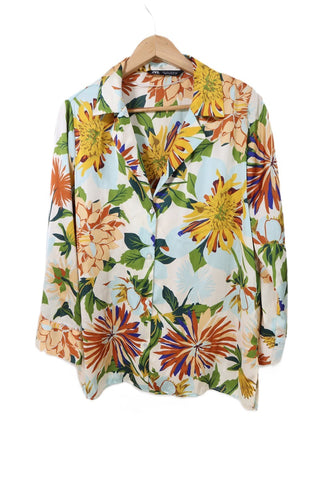 חולצה ZARA פרחונית -L