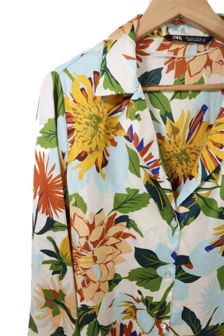 חולצה ZARA פרחונית -L