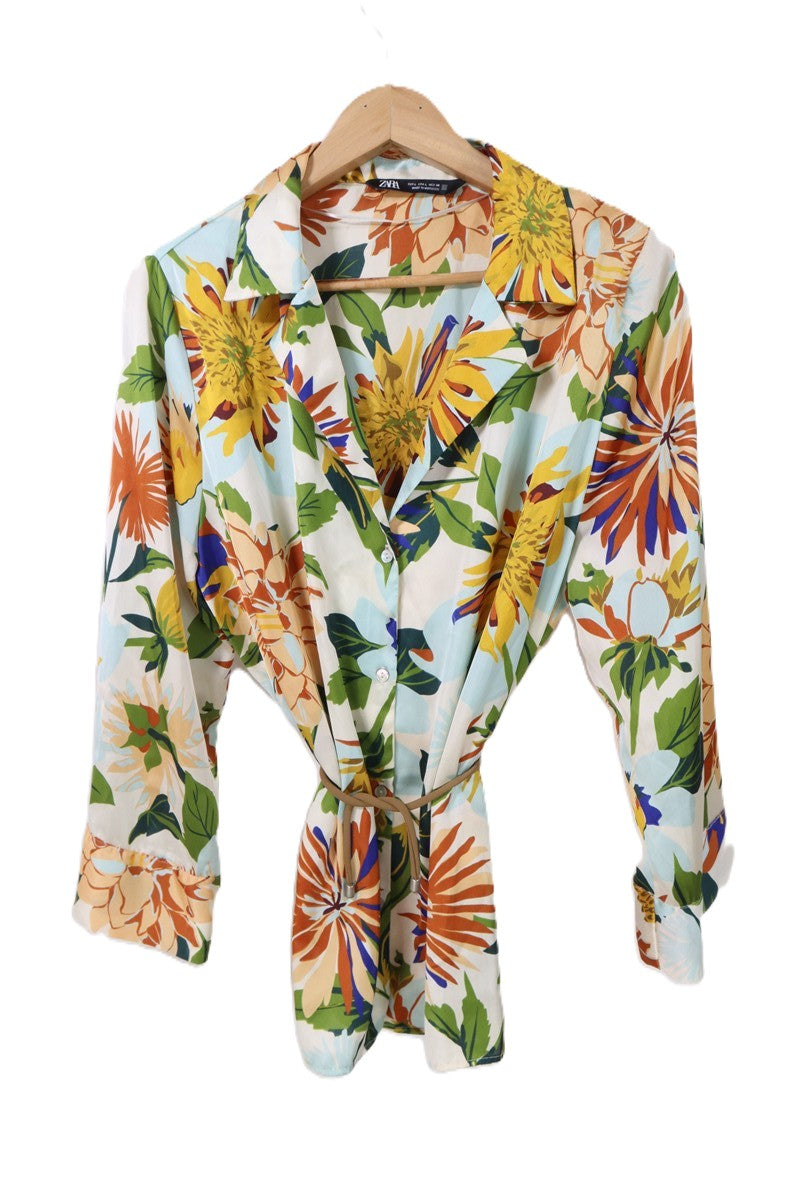 חולצה ZARA פרחונית -L