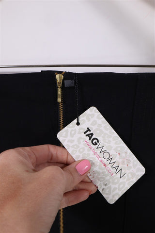 חצאית מיני חדשה רוכסן בשחור-S-M