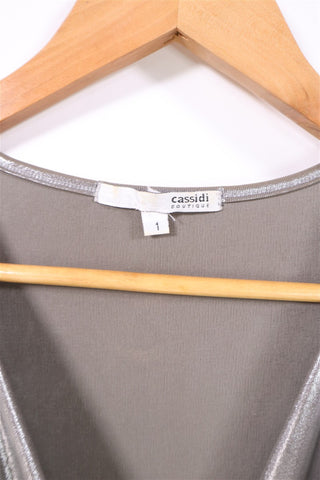 חולצת וינטיג מעוצבת בכסף- M