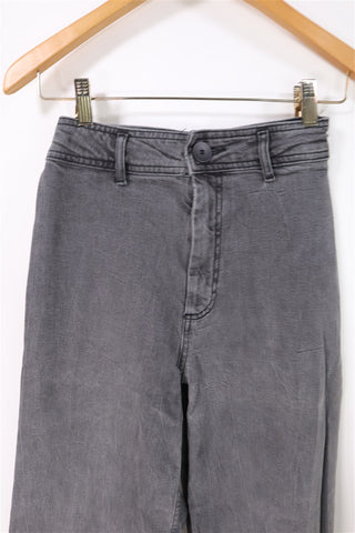 גינס 7/8 ZARA מתרחב באפור- XS