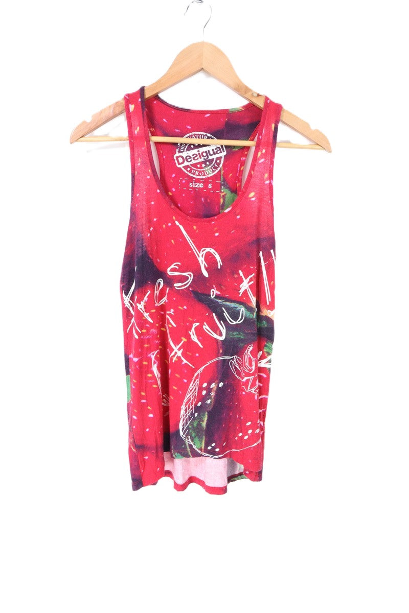 חולצה גופיהDESIGUAL באדום - S-M