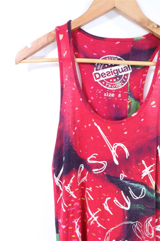 חולצה גופיהDESIGUAL באדום - S-M