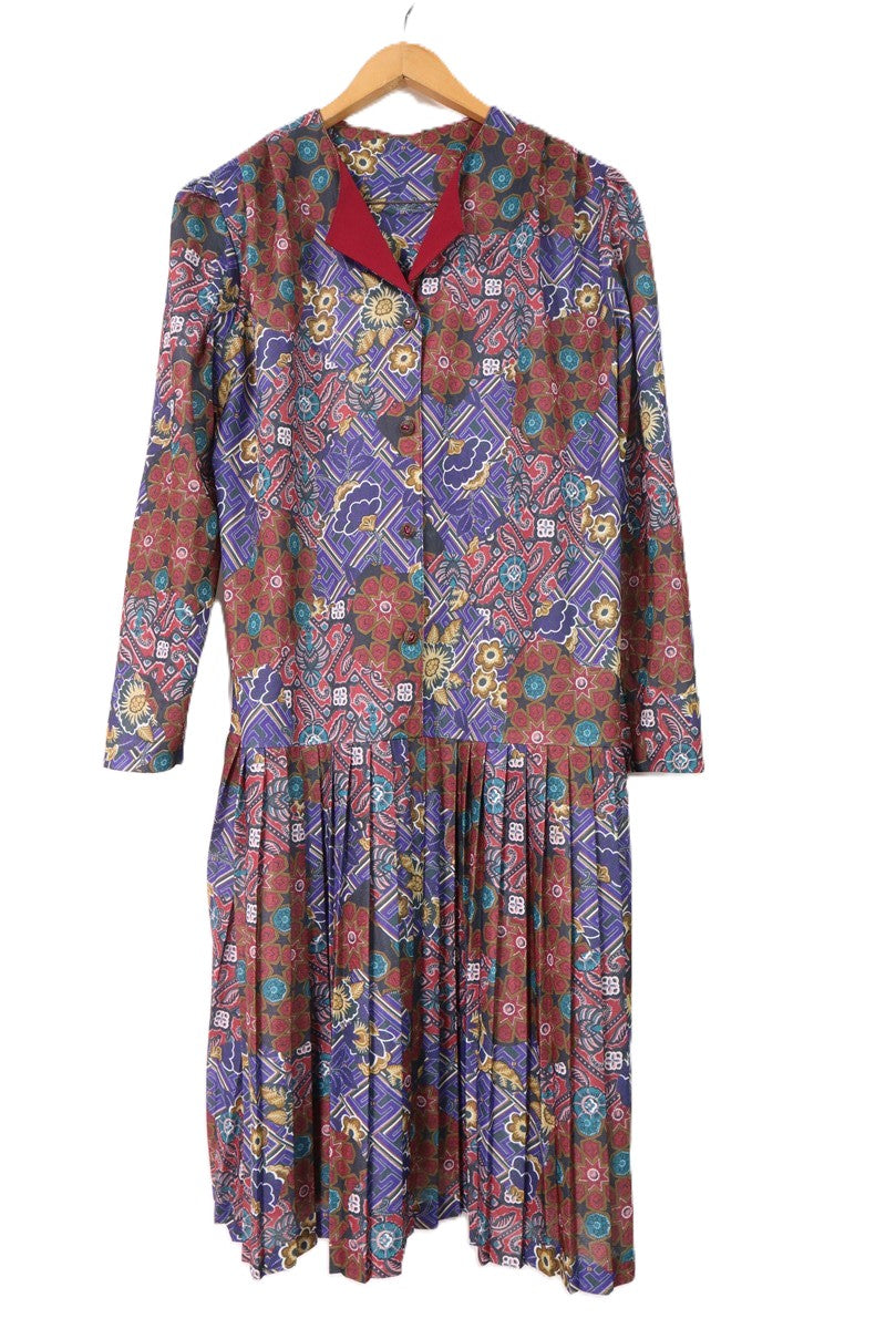 שמלת וינטיג בסגול בורדו- L-XL