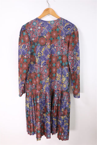 שמלת וינטיג בסגול בורדו- L-XL