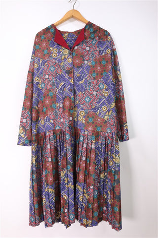 שמלת וינטיג בסגול בורדו- L-XL