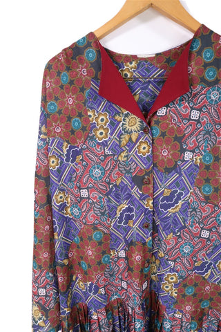 שמלת וינטיג בסגול בורדו- L-XL