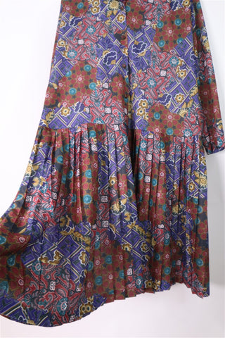 שמלת וינטיג בסגול בורדו- L-XL