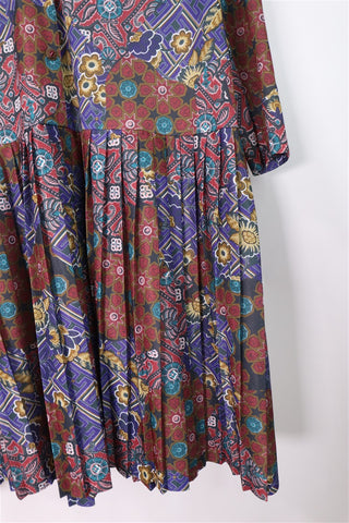 שמלת וינטיג בסגול בורדו- L-XL