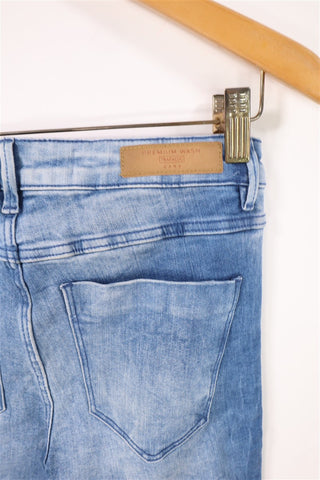 גינס סקיני ZARA וואש בכחול- XS-S