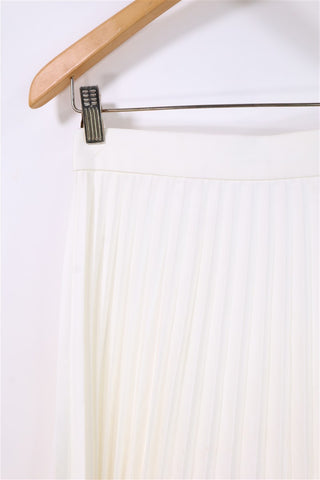 חצאית פליסה ZARA בלבן שמנת- XS