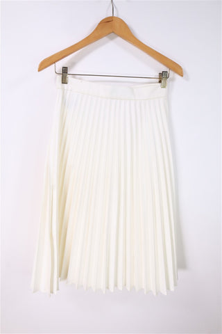 חצאית פליסה ZARA בלבן שמנת- XS