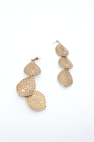 עגילי נטיפים מעוצבים בנחושת- OS