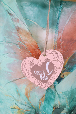 חולצת שיפון חדשה כתמי צבע בטורקיז- L-XXL