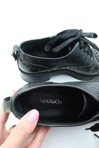 נעל מוקסין MAX & CO עור בשחור -מידה 38