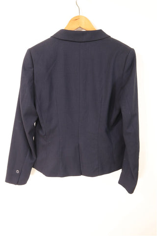 גקט אלגנטי כחול במרקם משבצות-L