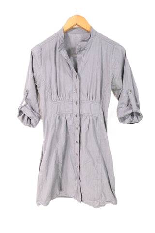 שמלה מכופתרת בכחול- XS-S