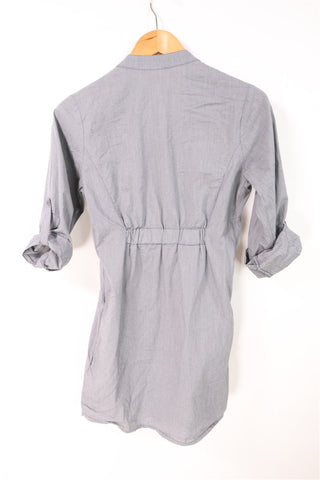 שמלה מכופתרת בכחול- XS-S