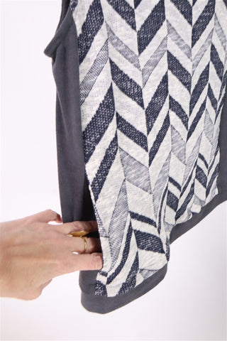 אפודת סריג מעוצבת RINA ZIN באפור- XS-L