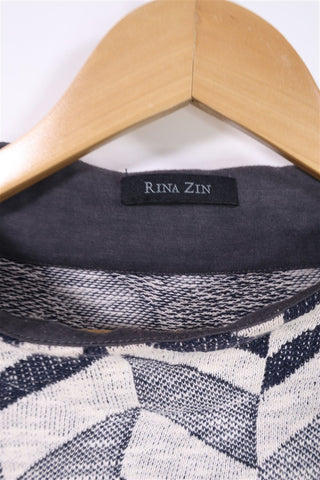 אפודת סריג מעוצבת RINA ZIN באפור- XS-L