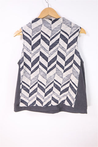 אפודת סריג מעוצבת RINA ZIN באפור- XS-L