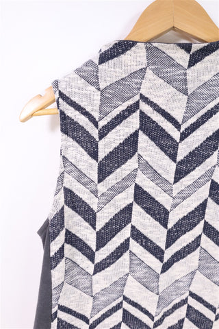 אפודת סריג מעוצבת RINA ZIN באפור- XS-L