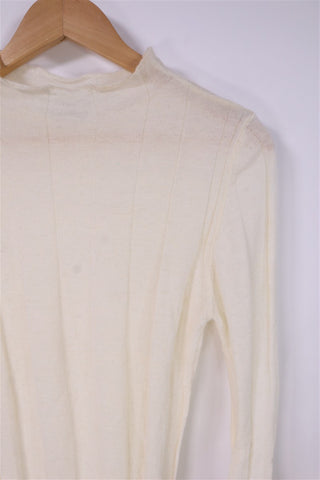 חולצת סריג MANGO בשמנת - M