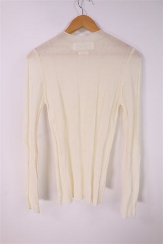 חולצת סריג MANGO בשמנת - M