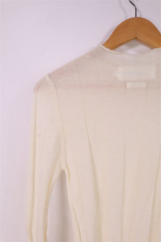 חולצת סריג MANGO בשמנת - M