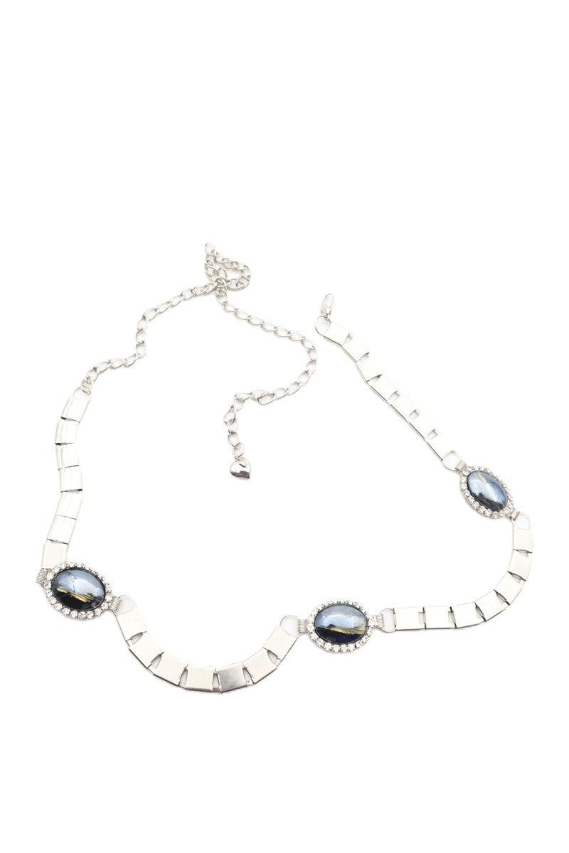 חגורת וינטיג שרשרת מעוצבת מתכת כסופה-XS-M