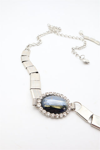 חגורת וינטיג שרשרת מעוצבת מתכת כסופה-XS-M