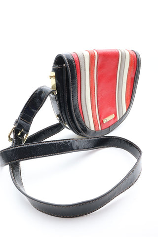 תיק עור מעוצב NINE WEST באדום ושחור- OS