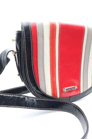 תיק עור מעוצב NINE WEST באדום ושחור- OS
